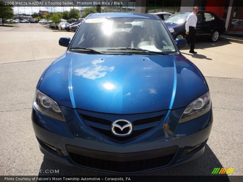 Phantom Blue Mica / Black 2008 Mazda MAZDA3 s Touring Sedan