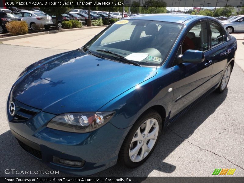 Phantom Blue Mica / Black 2008 Mazda MAZDA3 s Touring Sedan