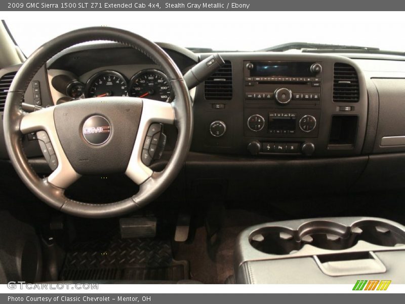 Stealth Gray Metallic / Ebony 2009 GMC Sierra 1500 SLT Z71 Extended Cab 4x4