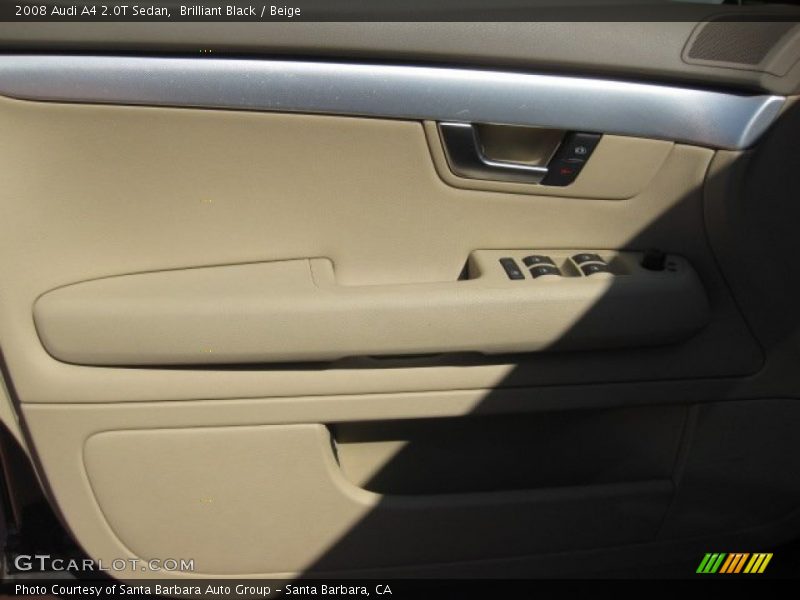 Brilliant Black / Beige 2008 Audi A4 2.0T Sedan