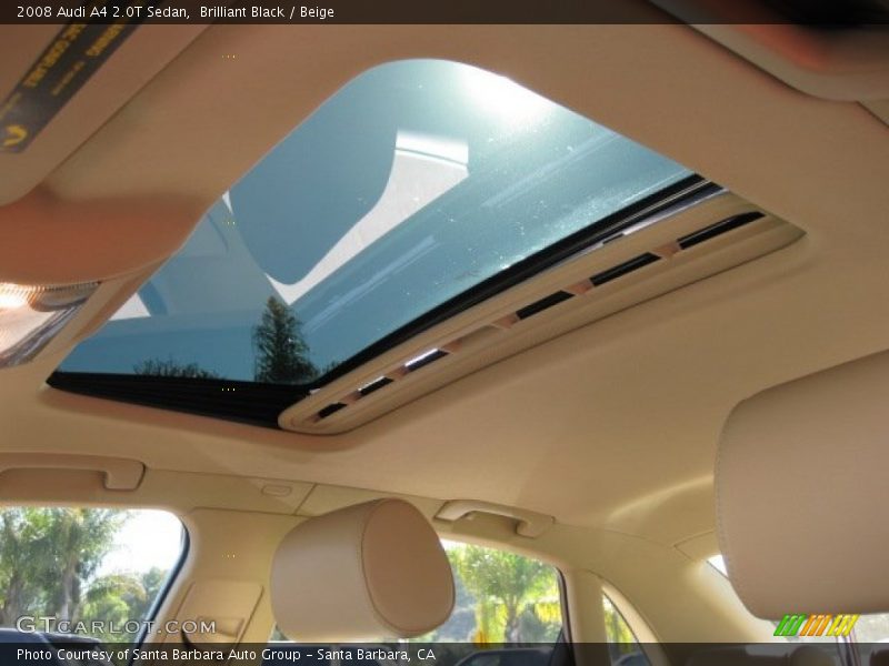 Brilliant Black / Beige 2008 Audi A4 2.0T Sedan