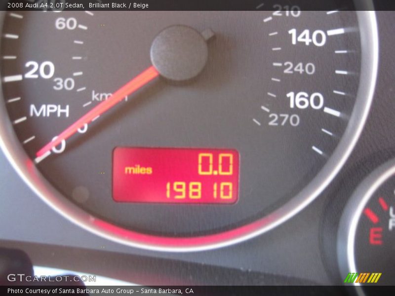 Brilliant Black / Beige 2008 Audi A4 2.0T Sedan