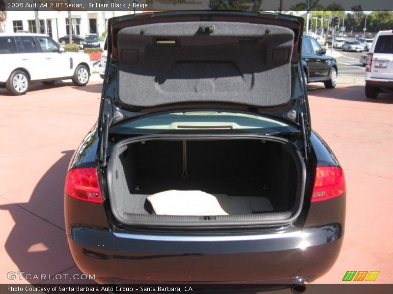 Brilliant Black / Beige 2008 Audi A4 2.0T Sedan