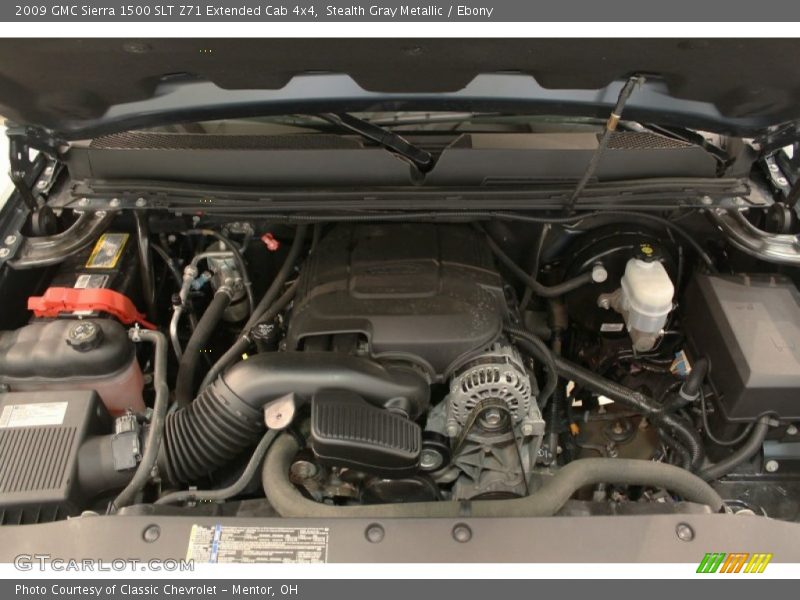 Stealth Gray Metallic / Ebony 2009 GMC Sierra 1500 SLT Z71 Extended Cab 4x4