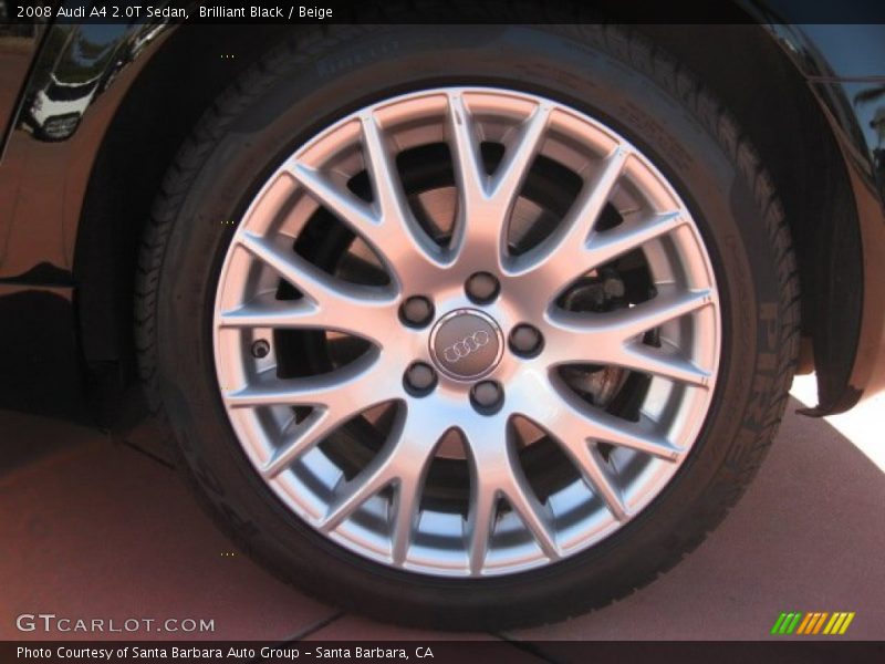 Brilliant Black / Beige 2008 Audi A4 2.0T Sedan