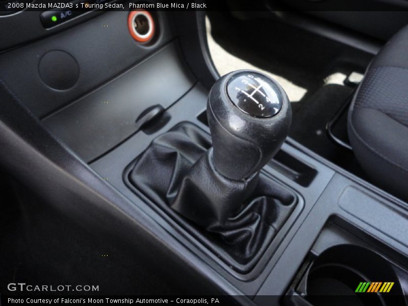 Phantom Blue Mica / Black 2008 Mazda MAZDA3 s Touring Sedan