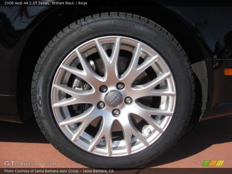 Brilliant Black / Beige 2008 Audi A4 2.0T Sedan