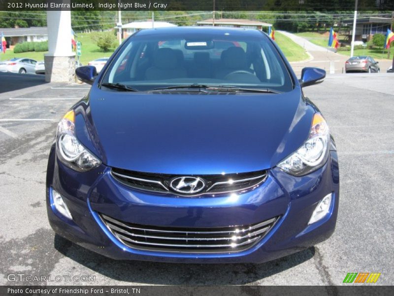 Indigo Night Blue / Gray 2012 Hyundai Elantra Limited