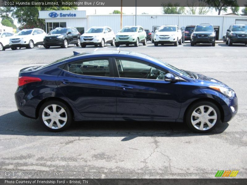 Indigo Night Blue / Gray 2012 Hyundai Elantra Limited