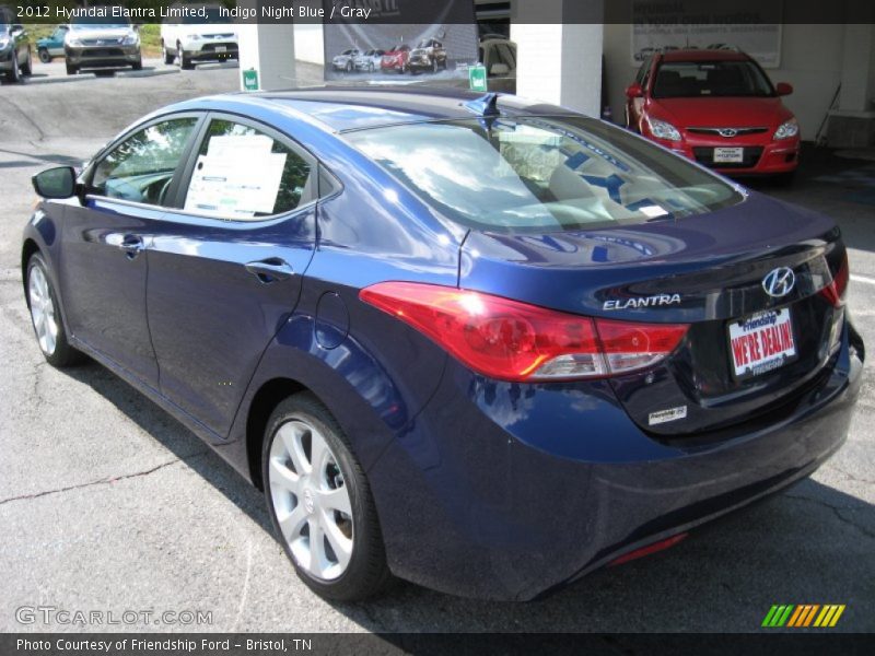 Indigo Night Blue / Gray 2012 Hyundai Elantra Limited