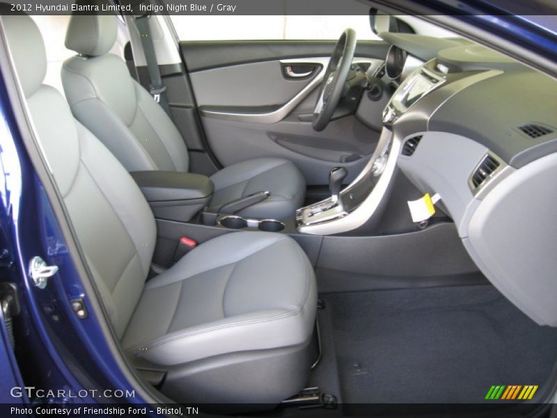Indigo Night Blue / Gray 2012 Hyundai Elantra Limited