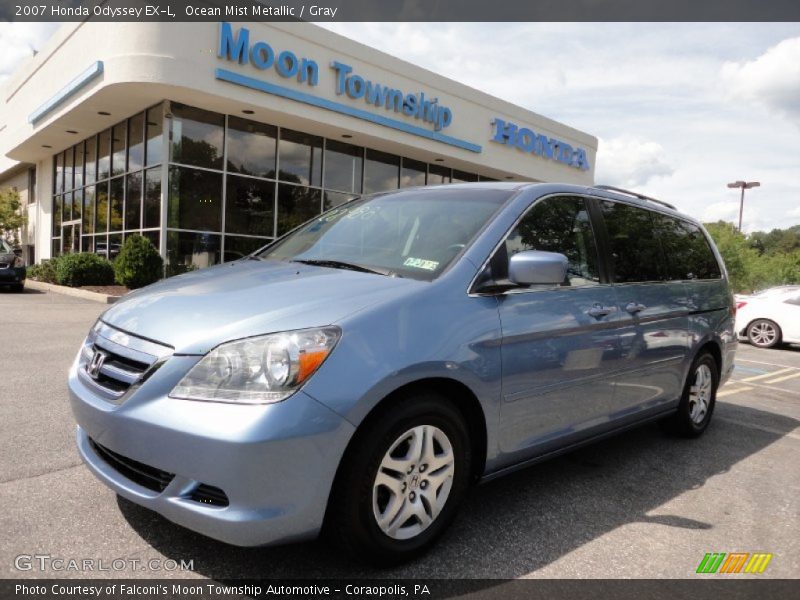 Ocean Mist Metallic / Gray 2007 Honda Odyssey EX-L