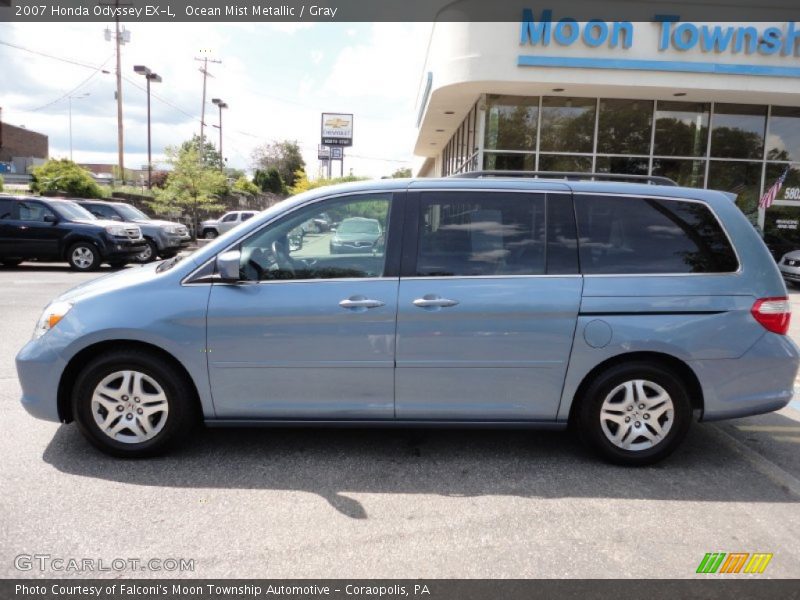 Ocean Mist Metallic / Gray 2007 Honda Odyssey EX-L