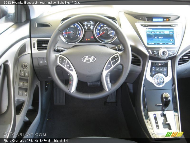 Indigo Night Blue / Gray 2012 Hyundai Elantra Limited