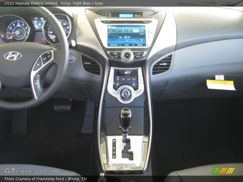 Indigo Night Blue / Gray 2012 Hyundai Elantra Limited