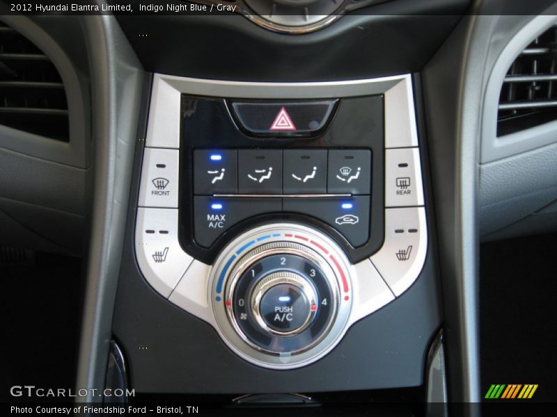 Indigo Night Blue / Gray 2012 Hyundai Elantra Limited