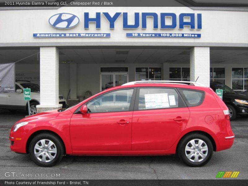 Chilipepper Red / Black 2011 Hyundai Elantra Touring GLS