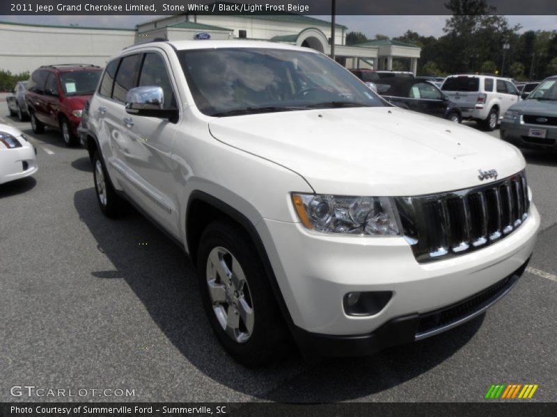 Stone White / Black/Light Frost Beige 2011 Jeep Grand Cherokee Limited