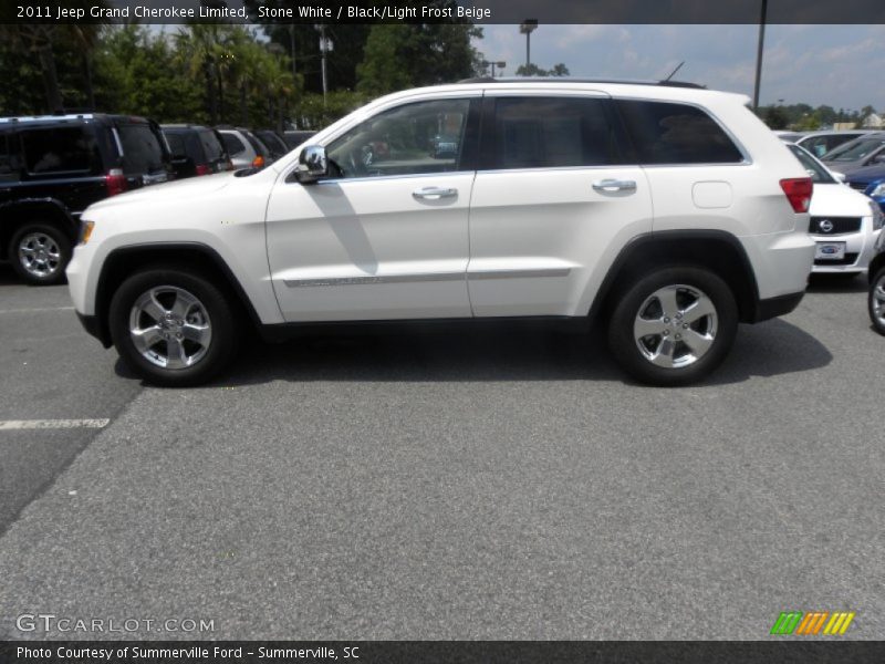 Stone White / Black/Light Frost Beige 2011 Jeep Grand Cherokee Limited