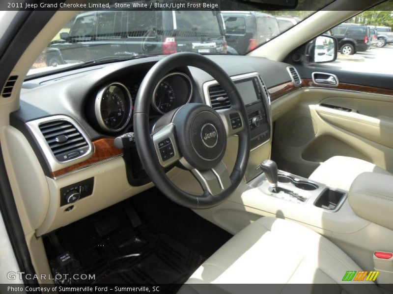 Stone White / Black/Light Frost Beige 2011 Jeep Grand Cherokee Limited