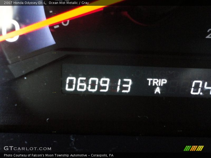 Ocean Mist Metallic / Gray 2007 Honda Odyssey EX-L