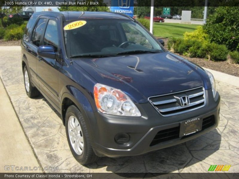 Eternal Blue Pearl / Black 2005 Honda CR-V EX 4WD