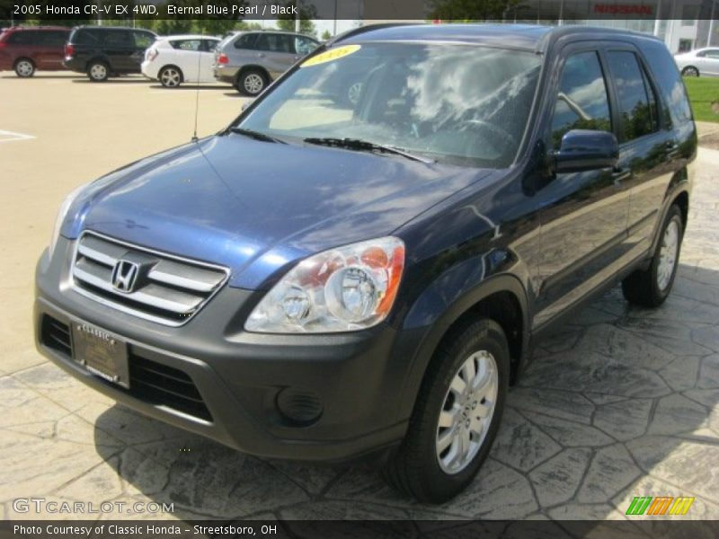 Eternal Blue Pearl / Black 2005 Honda CR-V EX 4WD