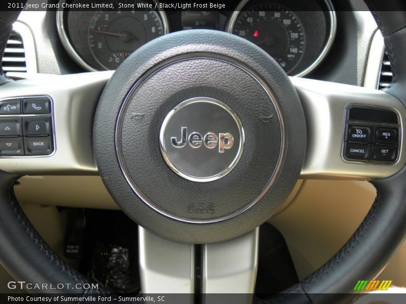 Stone White / Black/Light Frost Beige 2011 Jeep Grand Cherokee Limited