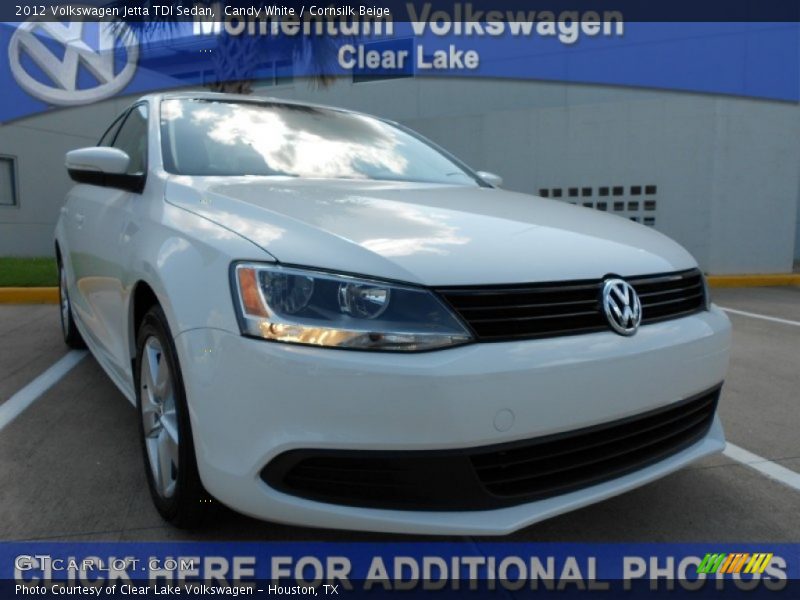Candy White / Cornsilk Beige 2012 Volkswagen Jetta TDI Sedan