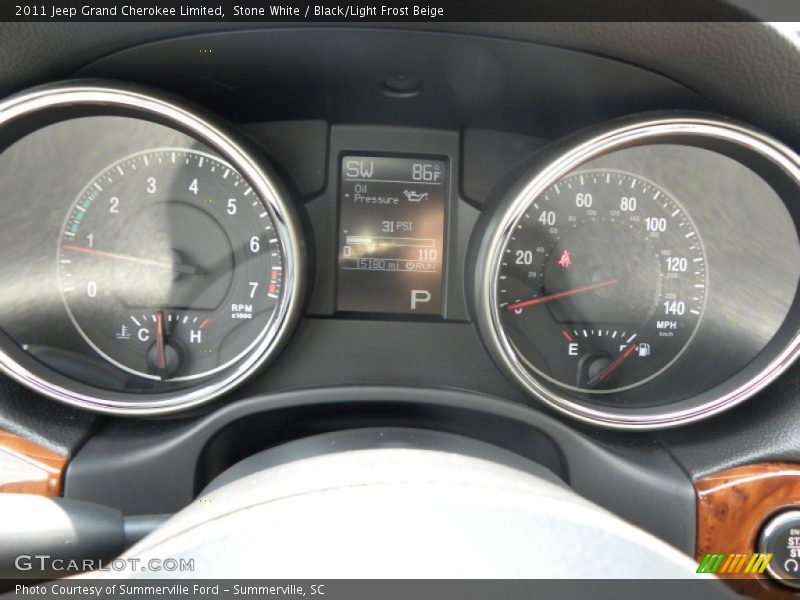 Stone White / Black/Light Frost Beige 2011 Jeep Grand Cherokee Limited