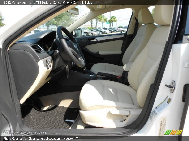 Candy White / Cornsilk Beige 2012 Volkswagen Jetta TDI Sedan