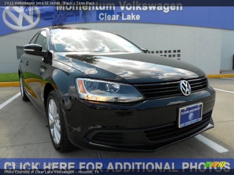 Black / Titan Black 2012 Volkswagen Jetta SE Sedan