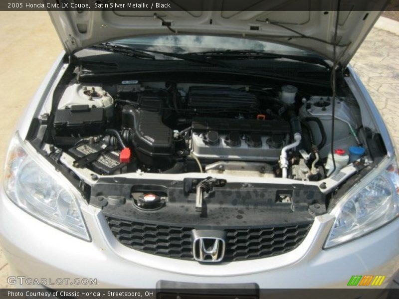 Satin Silver Metallic / Black 2005 Honda Civic LX Coupe