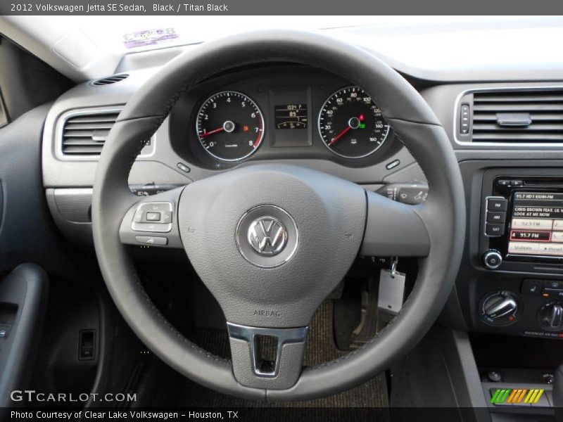 Black / Titan Black 2012 Volkswagen Jetta SE Sedan