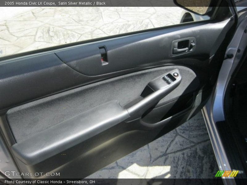 Satin Silver Metallic / Black 2005 Honda Civic LX Coupe