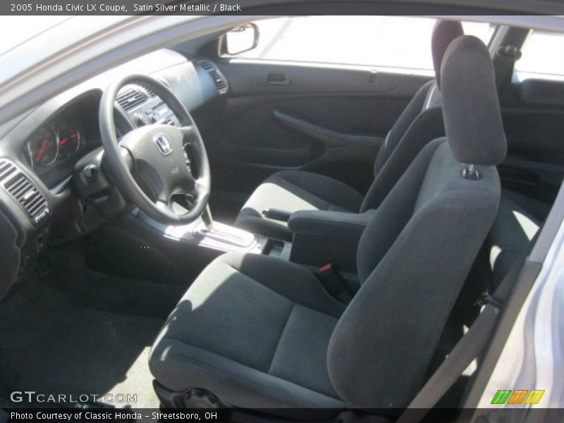 Satin Silver Metallic / Black 2005 Honda Civic LX Coupe