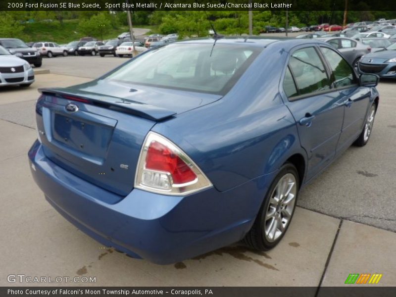 Sport Blue Metallic / Alcantara Blue Suede/Charcoal Black Leather 2009 Ford Fusion SE Blue Suede