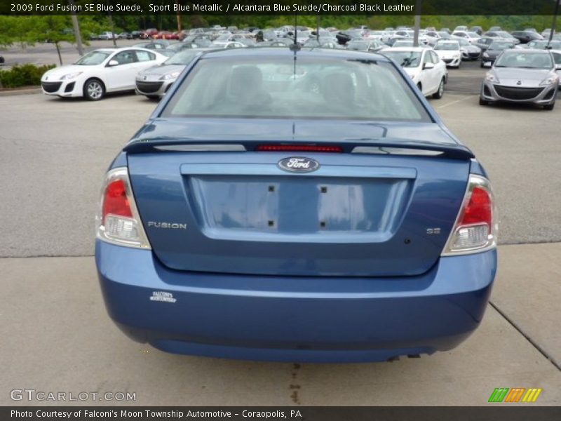 Sport Blue Metallic / Alcantara Blue Suede/Charcoal Black Leather 2009 Ford Fusion SE Blue Suede