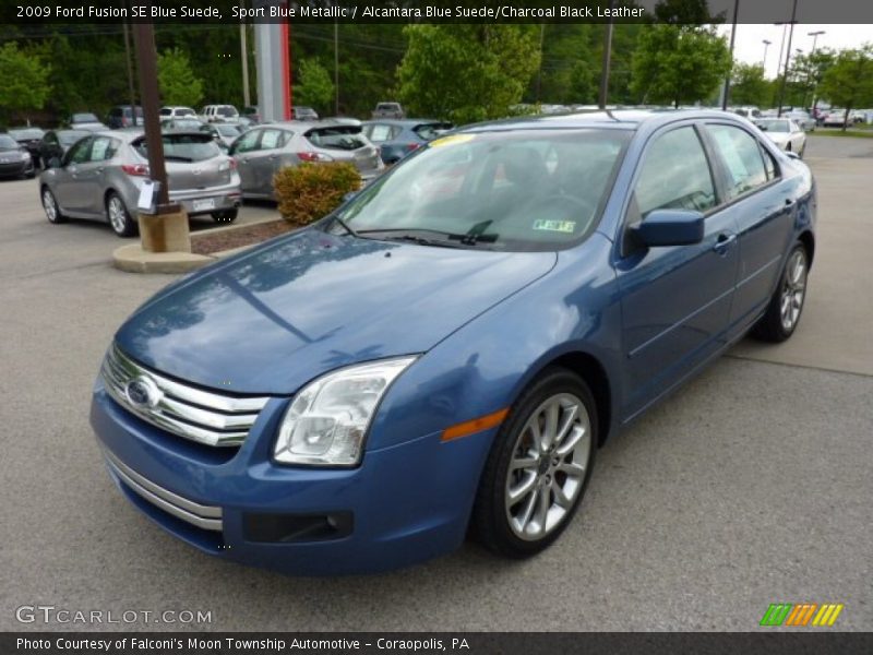 Sport Blue Metallic / Alcantara Blue Suede/Charcoal Black Leather 2009 Ford Fusion SE Blue Suede