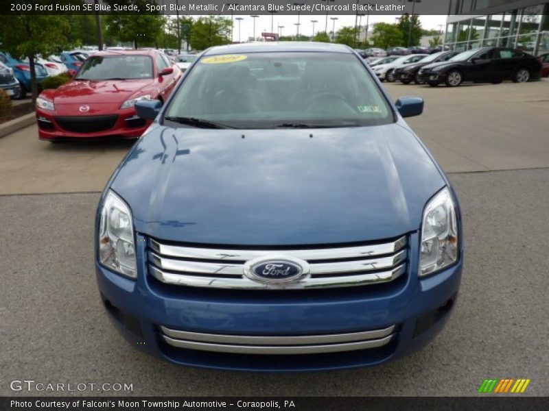 Sport Blue Metallic / Alcantara Blue Suede/Charcoal Black Leather 2009 Ford Fusion SE Blue Suede