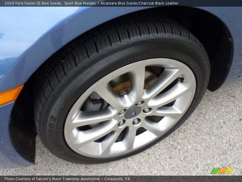 Sport Blue Metallic / Alcantara Blue Suede/Charcoal Black Leather 2009 Ford Fusion SE Blue Suede