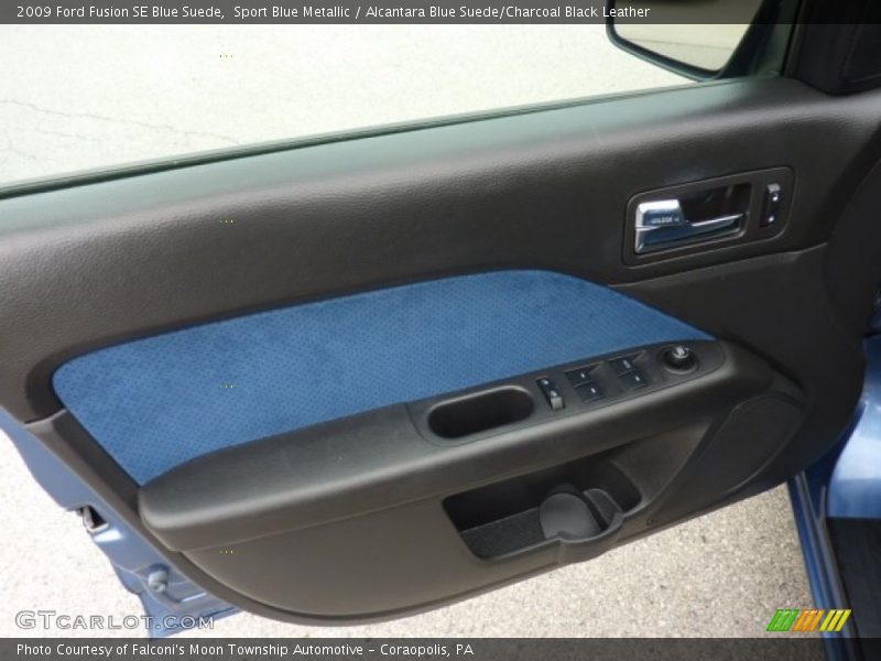 Sport Blue Metallic / Alcantara Blue Suede/Charcoal Black Leather 2009 Ford Fusion SE Blue Suede