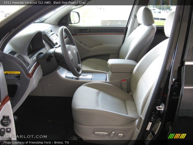 Black Noir Pearl / Gray 2011 Hyundai Veracruz GLS AWD