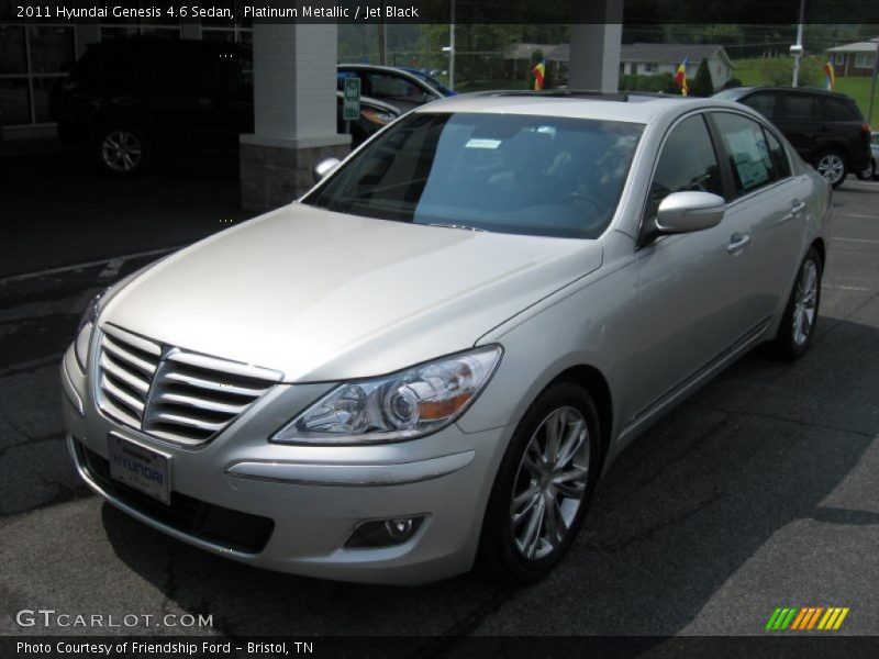 Platinum Metallic / Jet Black 2011 Hyundai Genesis 4.6 Sedan