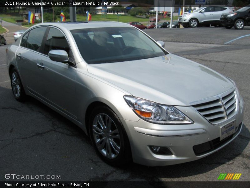 Platinum Metallic / Jet Black 2011 Hyundai Genesis 4.6 Sedan