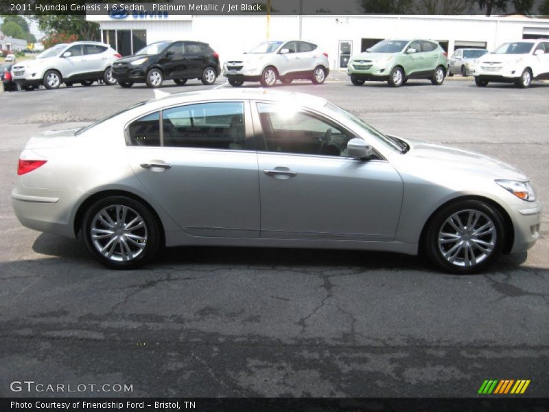 Platinum Metallic / Jet Black 2011 Hyundai Genesis 4.6 Sedan
