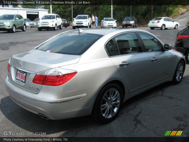 Platinum Metallic / Jet Black 2011 Hyundai Genesis 4.6 Sedan
