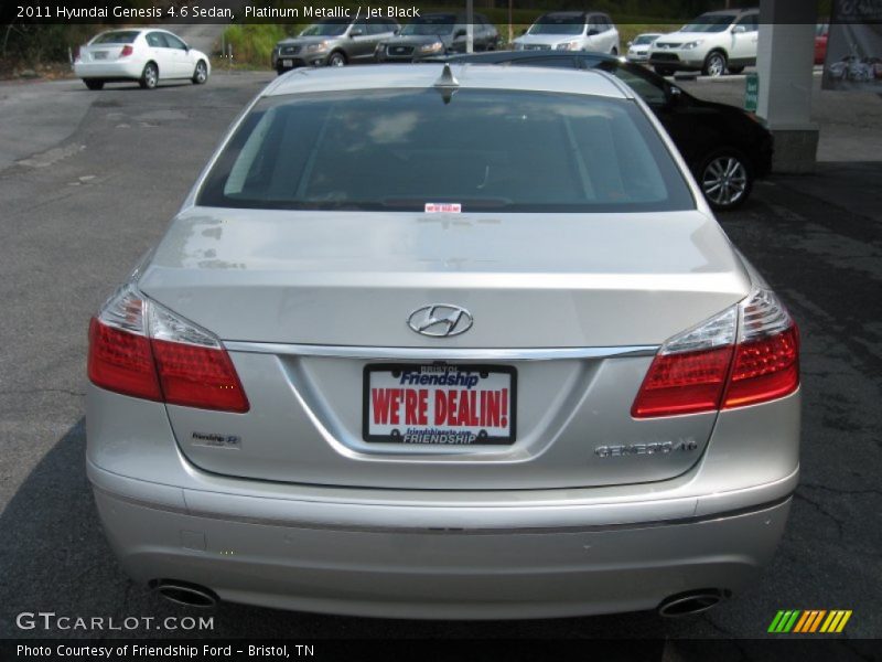 Platinum Metallic / Jet Black 2011 Hyundai Genesis 4.6 Sedan