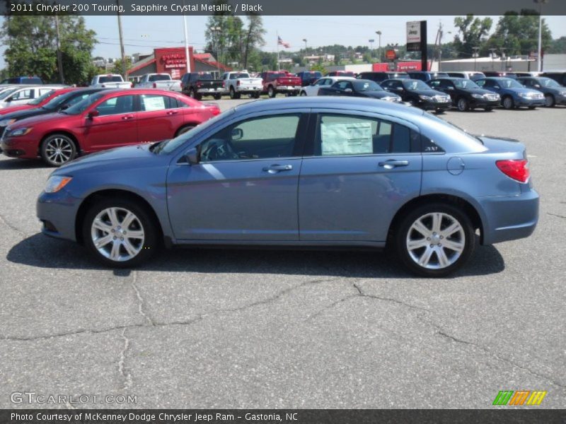 Sapphire Crystal Metallic / Black 2011 Chrysler 200 Touring