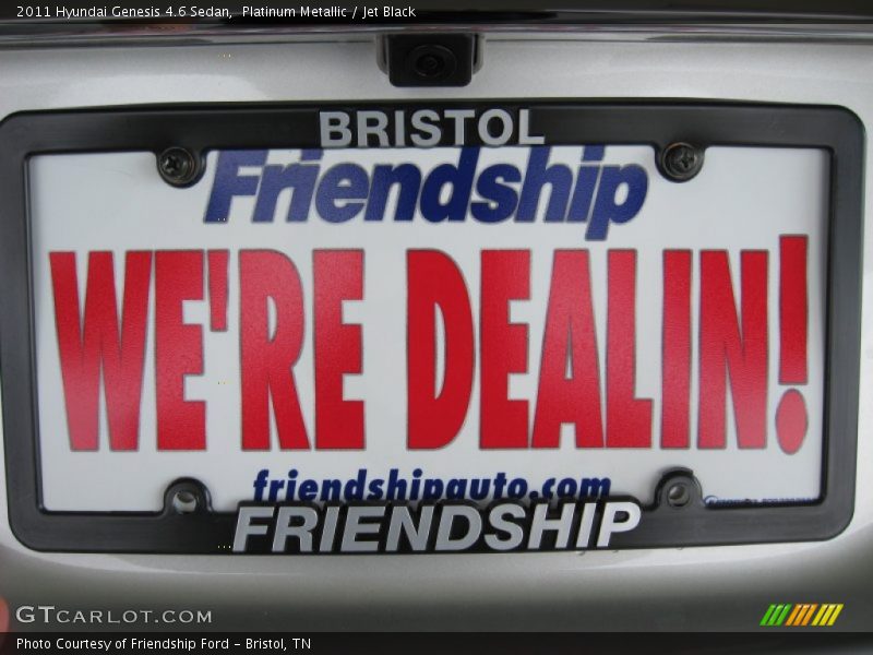 Platinum Metallic / Jet Black 2011 Hyundai Genesis 4.6 Sedan
